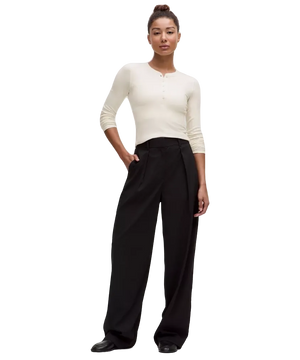 Lululemon Hold Tight Long-Sleeve Henley Light Ivory