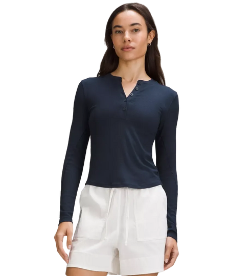 Lululemon Hold Tight Long-Sleeve Henley True Navy