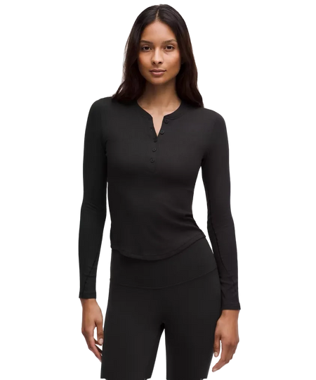Lululemon Hold Tight Long-Sleeve Henley Black