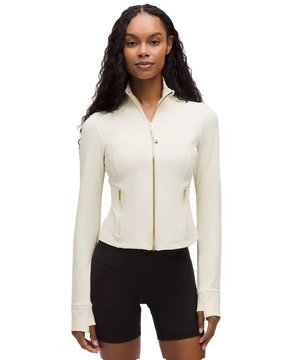 Lululemon Define Cropped Jacket Nulu Light Ivory/Gold
