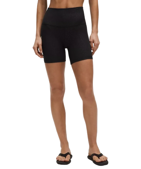 Lululemon Align™ High-Rise Shorts 6" Leopard Daisy Emboss Black