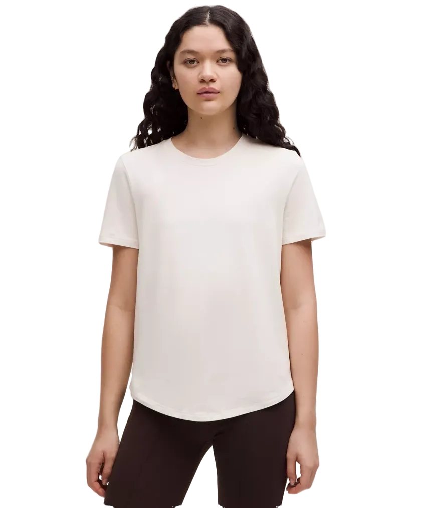 Lululemon Love Curved-Hem Crewneck T-Shirt Light Ivory
