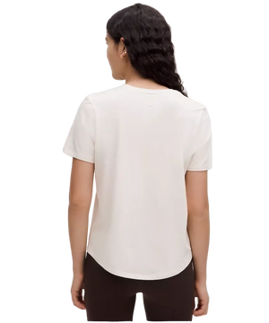 Lululemon Love Curved-Hem Crewneck T-Shirt Light Ivory