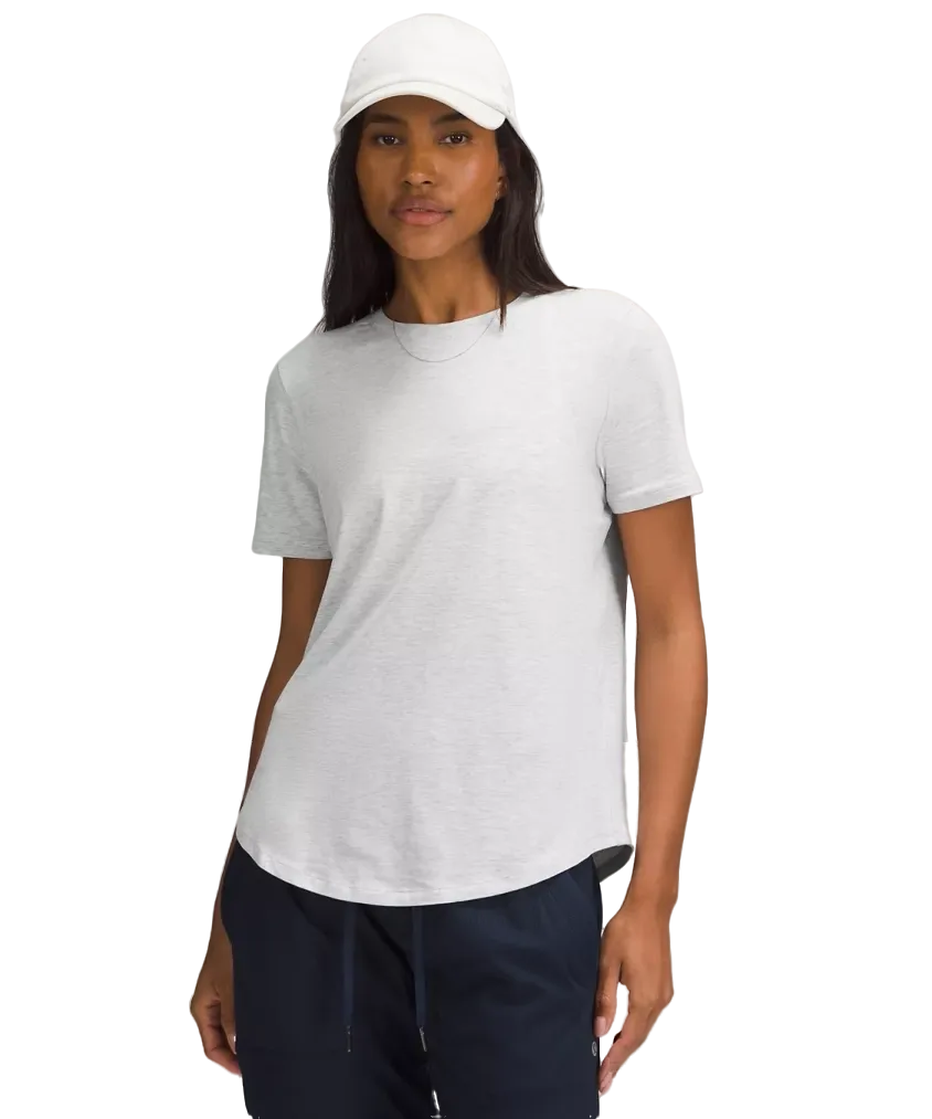Lululemon Love Curved-Hem Crewneck T-Shirt Heathered Core Ultra Light Grey