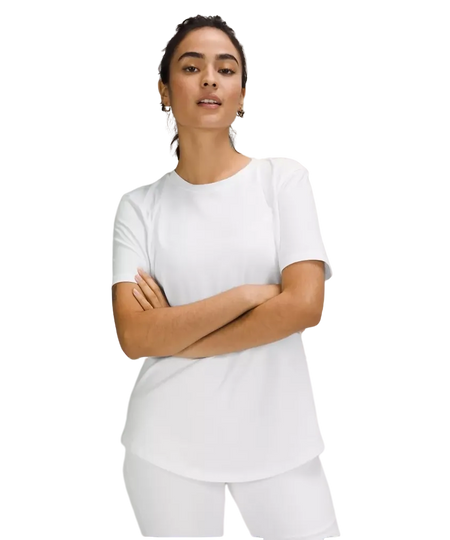 Lululemon Love Curved-Hem Crewneck T-Shirt White