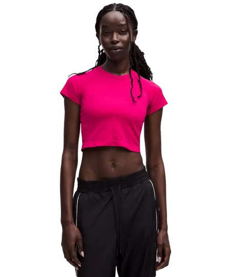 Lululemon Swiftly Tech Cropped Shorts-Sleeve Shirt 2.0 Passionate