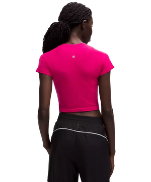 Lululemon Swiftly Tech Cropped Shorts-Sleeve Shirt 2.0 Passionate