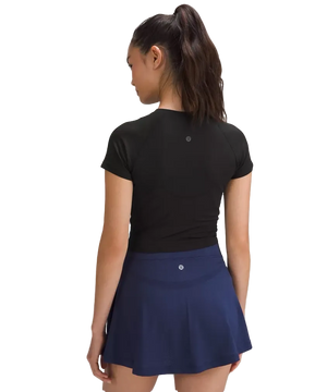 Lululemon Swiftly Tech Cropped Shorts-Sleeve Shirt 2.0 Black