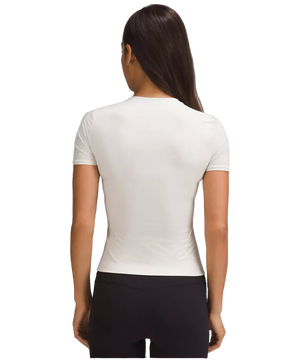 Lululemon Wundermost Ultra-Soft Nulu Hip-Length Crewneck Shirt Bone