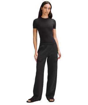 Lululemon Wundermost Ultra-Soft Nulu Hip-Length Crewneck Shirt Black