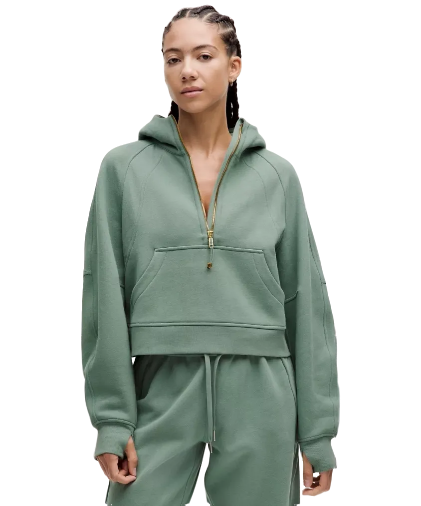 Lululemon Scuba Oversized Half-Zip Hoodie Crater Blue/Gold