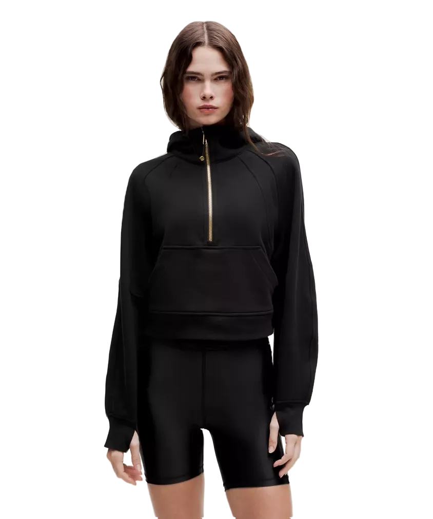 Lululemon Scuba Oversized Half-Zip Hoodie Black/Gold