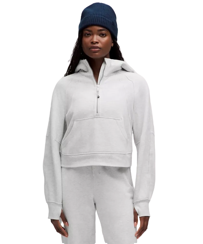 Lululemon Scuba Oversized Half-Zip Hoodie Heathered Core Ultra Light Grey