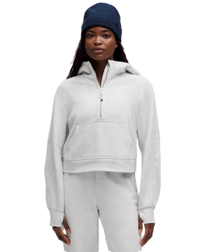 Lululemon Scuba Oversized Half-Zip Hoodie Heathered Core Ultra Light Grey