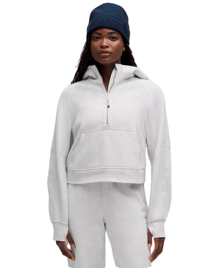 Lululemon Scuba Oversized Half-Zip Hoodie Heathered Core Ultra Light Grey