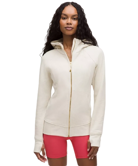 Lululemon Scuba Full-Zip Hoodie Heathered Light Ivory/Gold