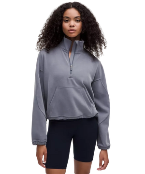 Lululemon Brushed Softstreme Half Zip Solar Grey