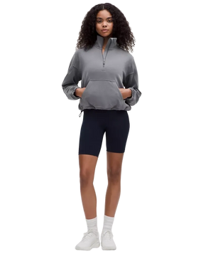 Lululemon Brushed Softstreme Half Zip Solar Grey
