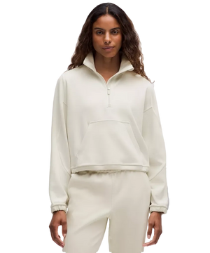 Lululemon Brushed Softstreme Half Zip Bone
