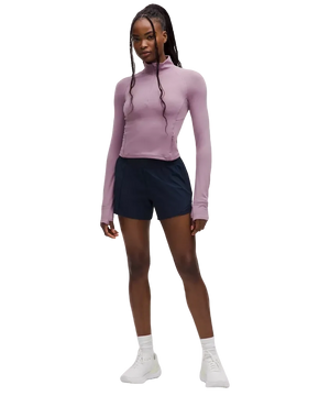 Lululemon It's Rulu Cropped Half Zip Updated Lavender Lux