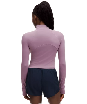 Lululemon It's Rulu Cropped Half Zip Updated Lavender Lux