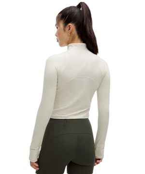 Lululemon It's Rulu Cropped Half Zip Updated Bone