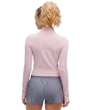 Lululemon It's Rulu Cropped Half Zip Updated Pink Haze