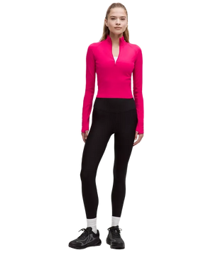 Lululemon It's Rulu Cropped Half Zip Updated Passionate