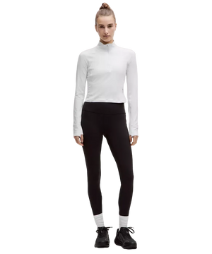 Lululemon It's Rulu Cropped Half Zip Updated White