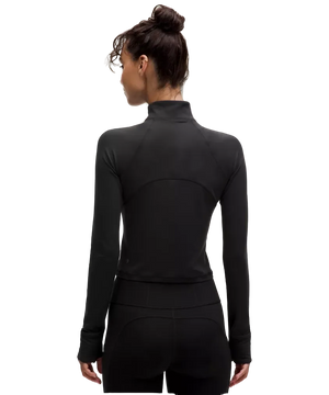 Lululemon It's Rulu Cropped Half Zip Updated Black