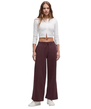 Lululemon Scuba Mid-Rise Wide-Leg Pant Goodnight Plum