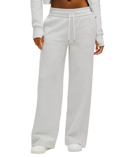 Lululemon Scuba Mid-Rise Wide-Leg Pant Heathered Core Ultra Light Grey