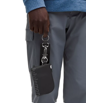 Lululemon Clippable Card Pouch Black/Traverse Grey