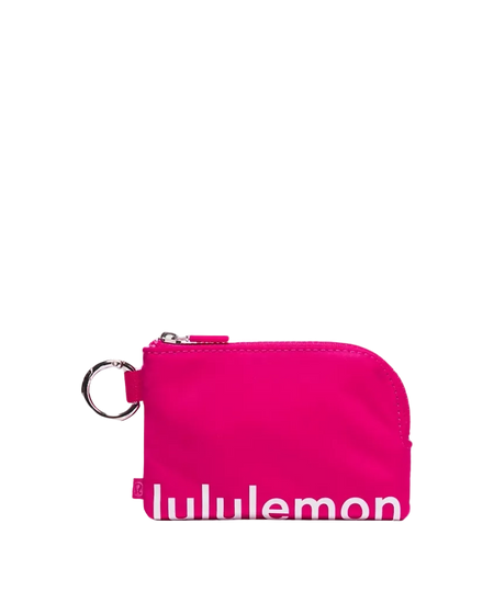 Lululemon Clippable Card Pouch Passionate/White