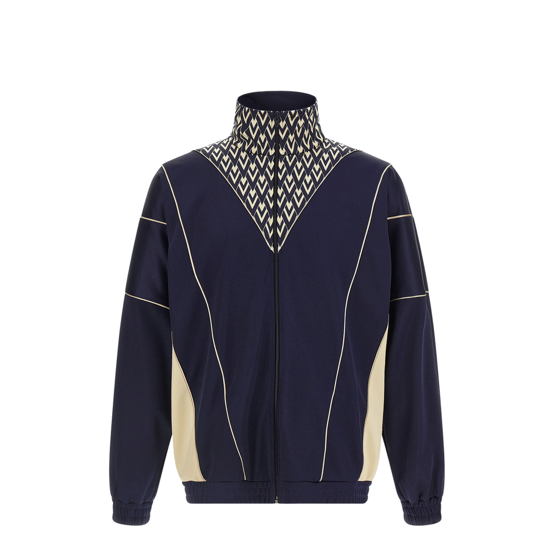Toute La V Print Zipper Sweatshirt - Blue