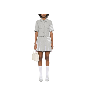 Pleated Tweed Skirt