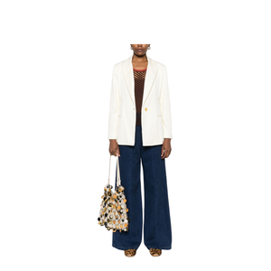 Cotton Single-Breasted Blazer Jacket