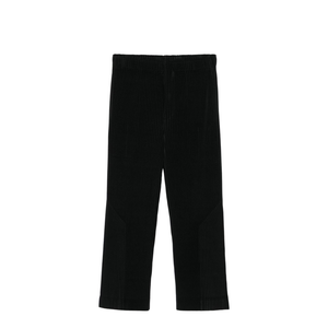 Black Elasticated Waistband Plissé Effect