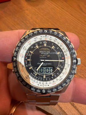 Breitling Navitimer Pluton Iran Airforce New Old Stock 1970 Iran Dial Logo