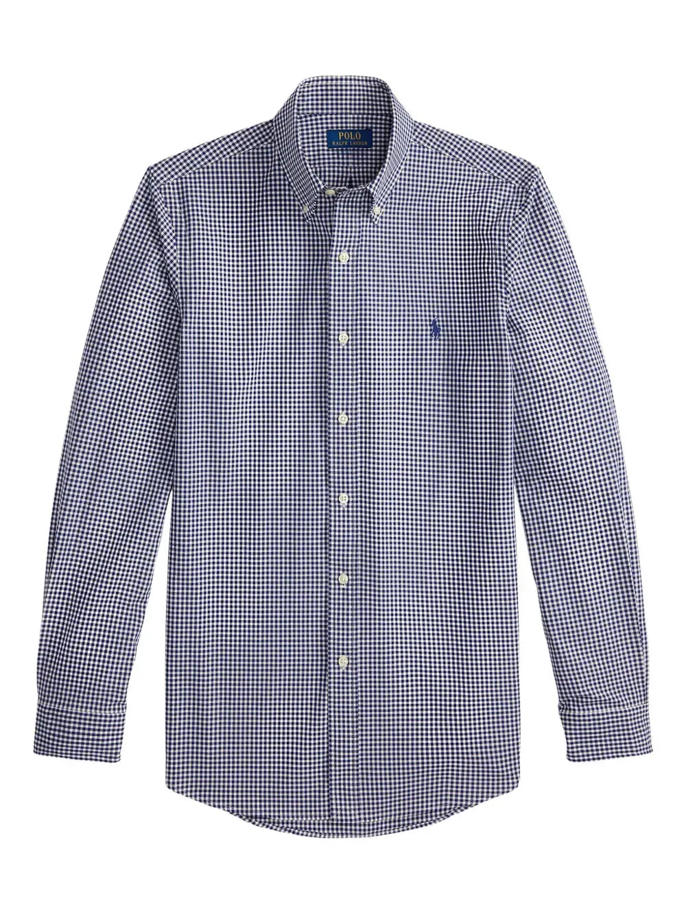 gingham long-sleeved shirt