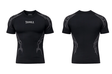 Gothic Compression Tees Black/Blue