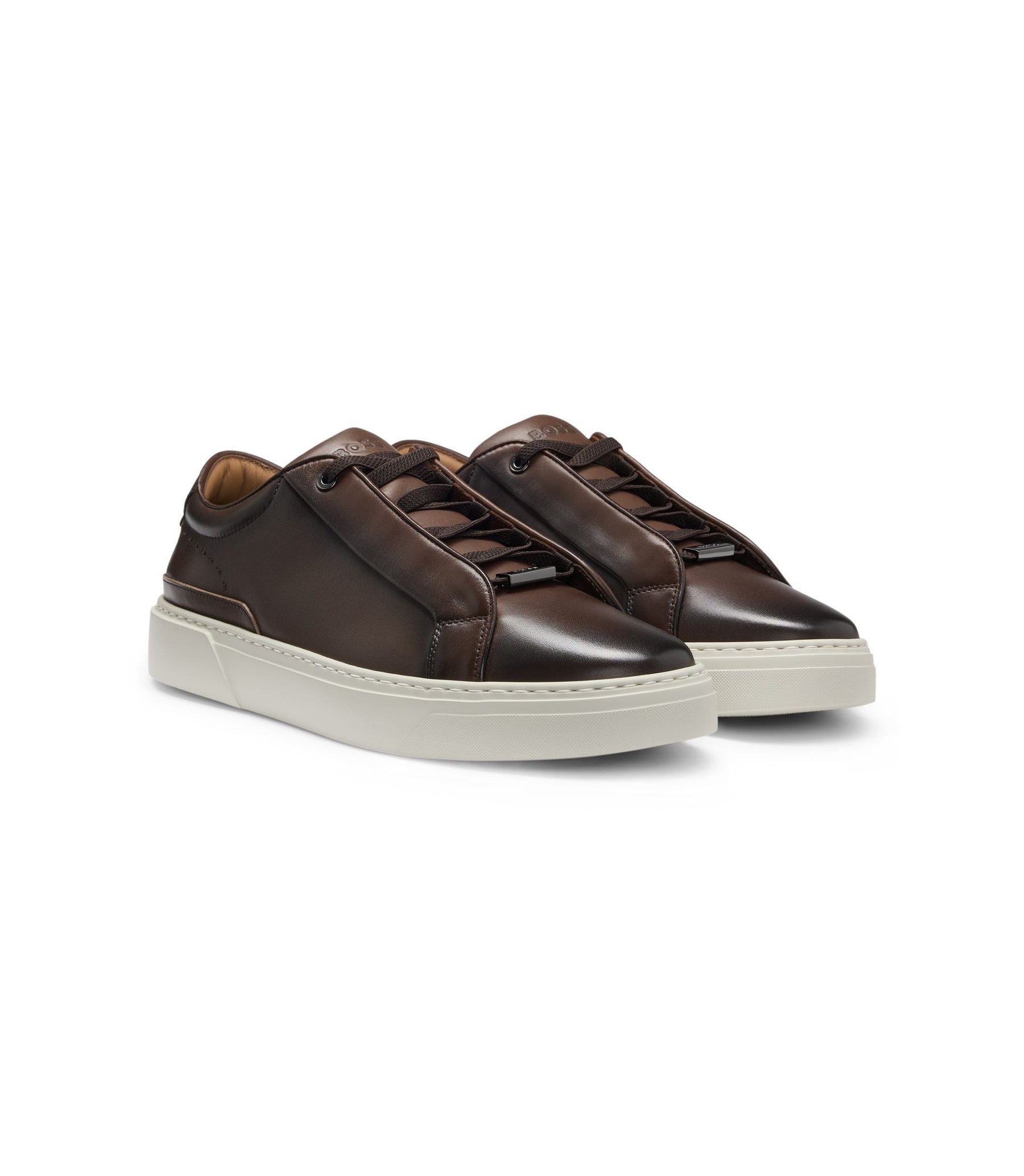 Boss Gary Trainers With Hidden Laces Dark Brown Dark Brown
