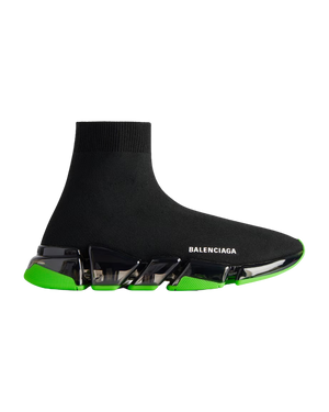 Balenciaga Speed 2.0 Sneaker Clear Sole - Black Neon Green