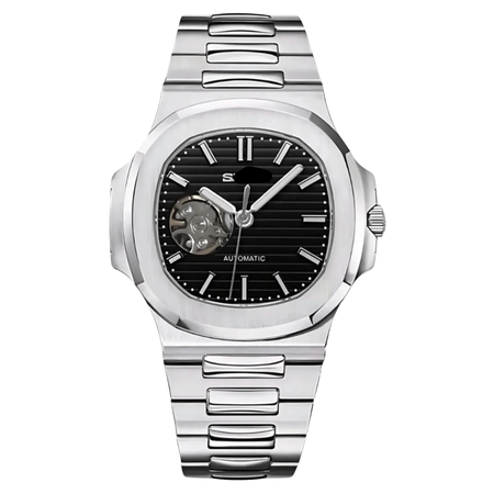 SEIKO MOD NAUTILUS OPEN HEART BLACK