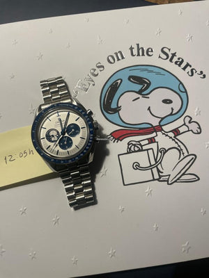 Omega Speedmaster Professional Moonwatch'Silver Snoopy Award' NEW Complete Set +Bracelet & Stickers | 50th Anniversary Ed