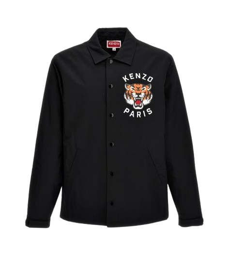 Kenzo Black Logo Print Jacket