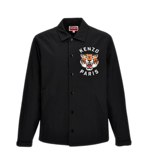 Kenzo Black Logo Print Jacket