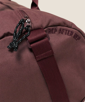 Gymshark Strength Dept Canvas Duffle Bag Burgundy Brown