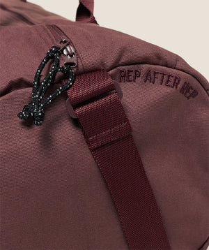 Women's Gymshark Strength Dept Canvas Duffle Bag Burgundy Brown