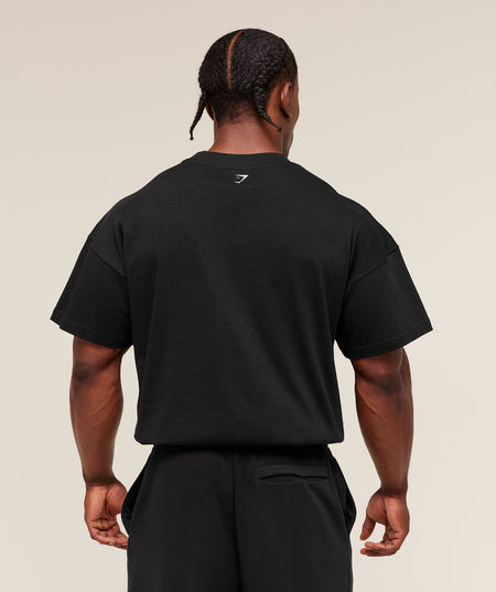 Gymshark Fade Graphic T-Shirt extreme oversized fit GS Black